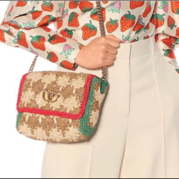 SOLD π₯ HP π₯ GG Raffia Marmont 2.0 - Picture 2 of 11